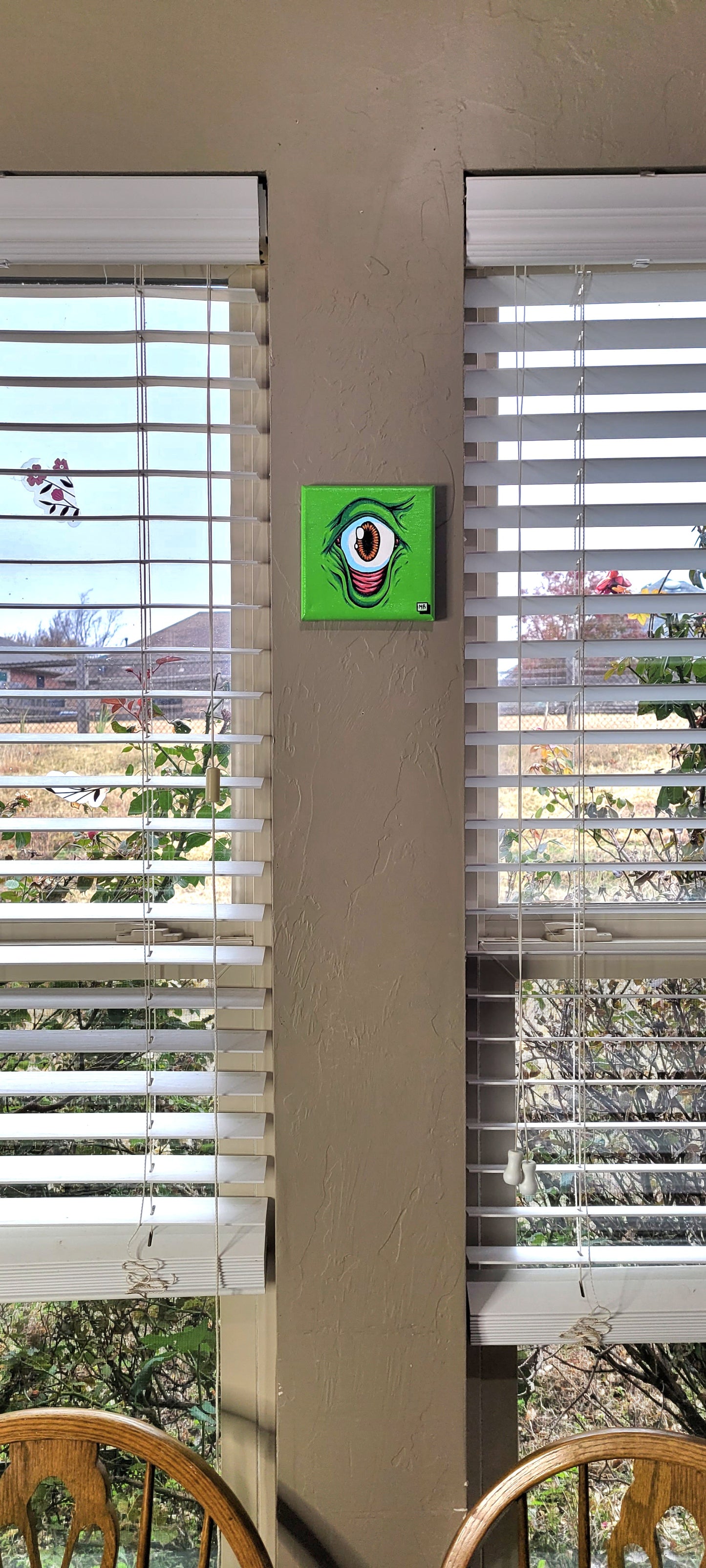 "El Ojo Verde" Acrylic on canvas 5x5