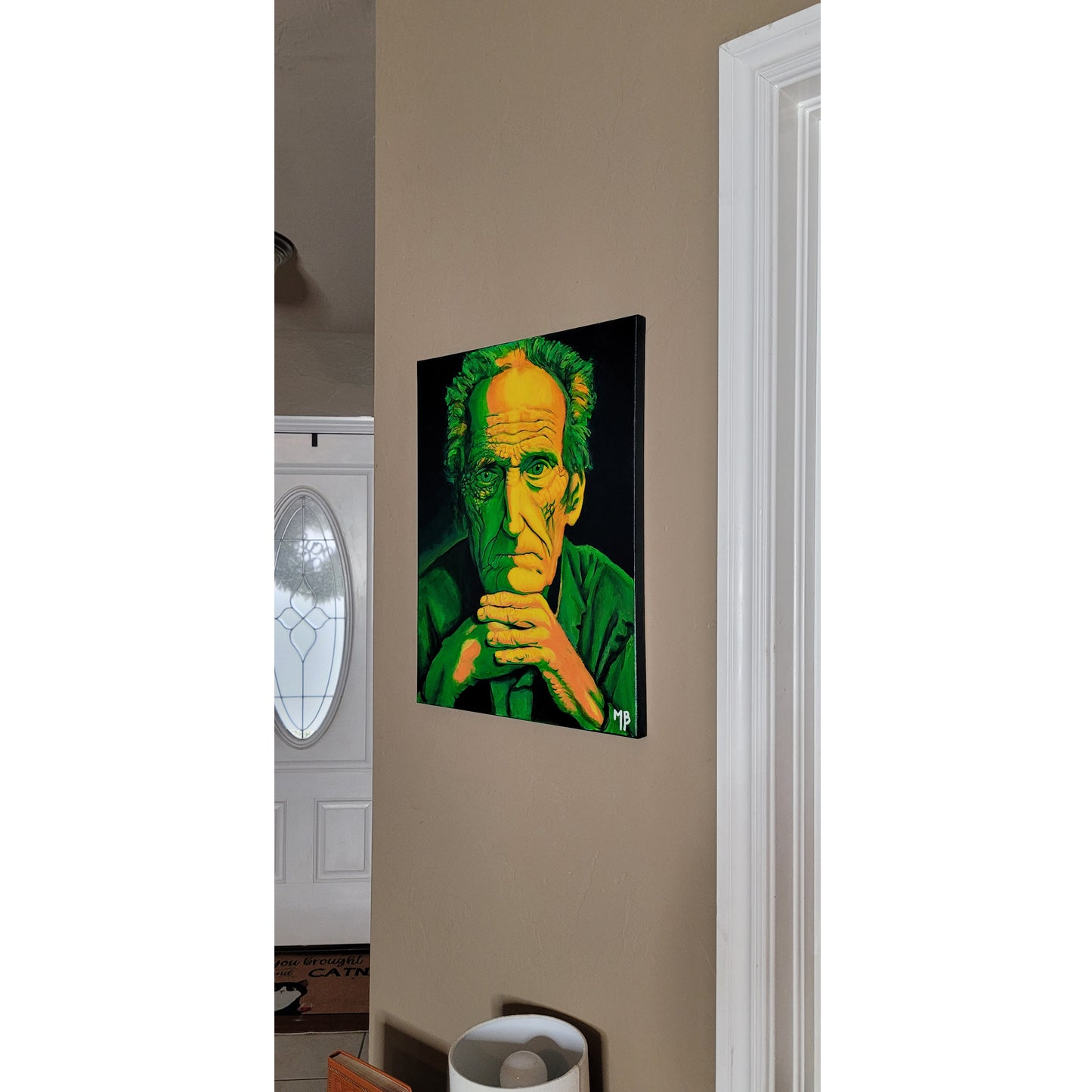 "The Man in the Cabin" Acrylic on canvas 16x20