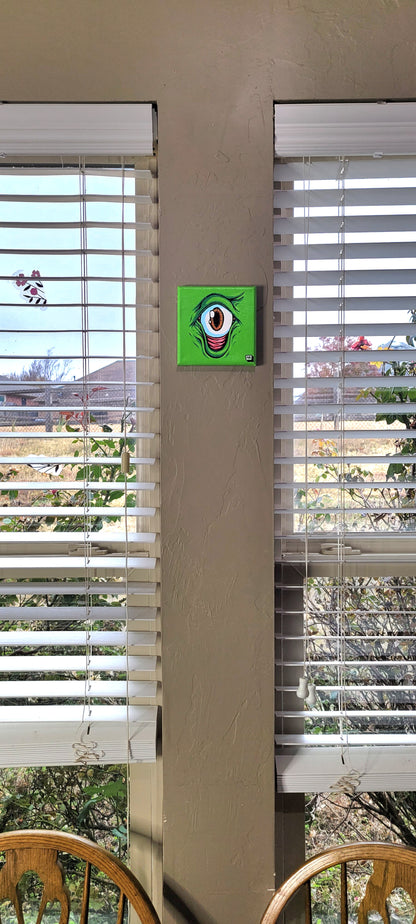 "El Ojo Verde" Acrylic on canvas 5x5