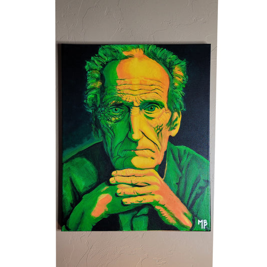 "The Man in the Cabin" Acrylic on canvas 16x20