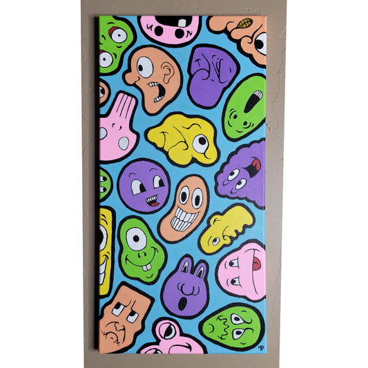 "The Party" Acrylic on canvas 10x20
